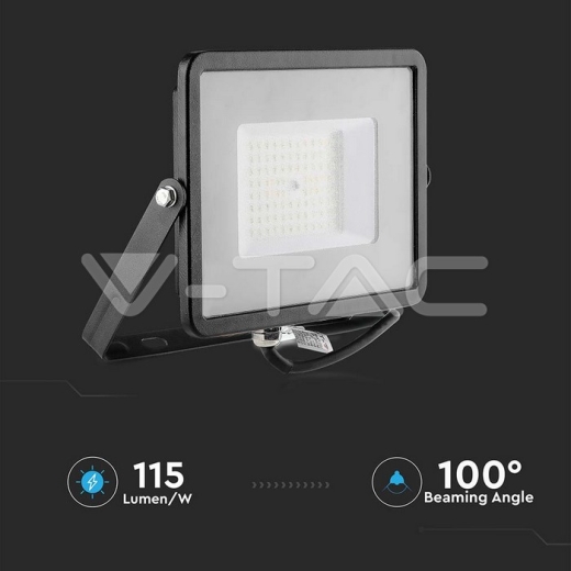 50W LED Floodlight SMD SAMSUNG Chip Slim Black Body 6500K - 10
