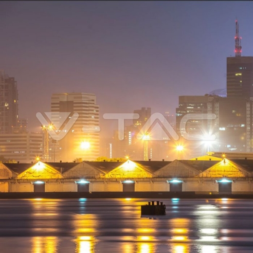 50W LED Floodlight SMD SAMSUNG Chip Slim Grey Body 3000K - 12