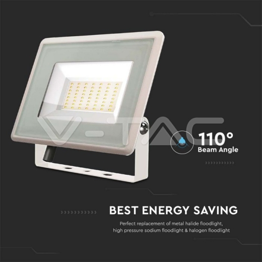 50W LED Floodlight SMD F-Series White Body 4000K - 4