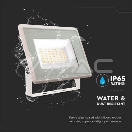 50W LED Floodlight SMD F-Series White Body 4000K - 5