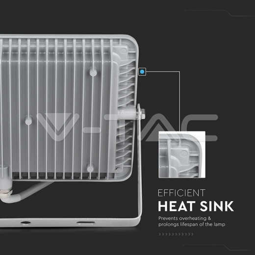 50W LED Floodlight SMD SAMSUNG Chip Slim Grey Body 6500K - 7