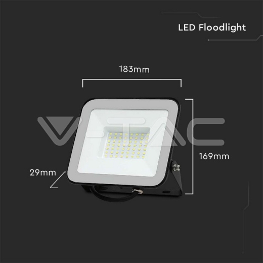 50W LED Floodlight SMD SAMSUNG Chip PRO-S Grey Body 6500K - 7