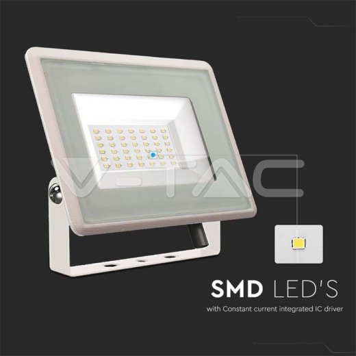 50W LED Floodlight SMD White Body 3000K - 2