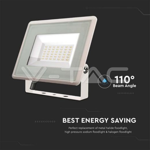 50W LED Floodlight SMD White Body 3000K - 4