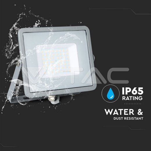 Proyector LED 50W SMD SAMSUNG CHIP Cuerpo Gris 4000K - 9