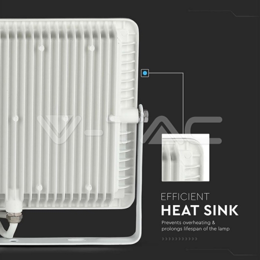 50W LED Floodlight SMD SAMSUNG Chip Slim White Body 4000K - 12