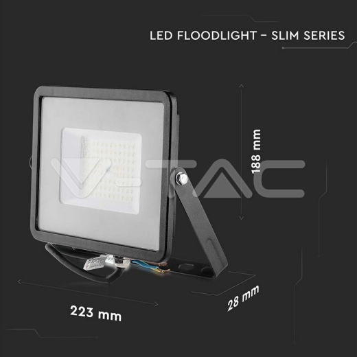 50W LED Floodlight SMD SAMSUNG Chip Slim White Body 4000K - 21