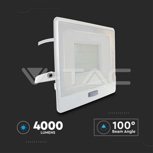 Proyector LED 50W PIR Sensor SAMSUNG Chip Cuerpo Blanco 4000K ,cable de 1m - 8
