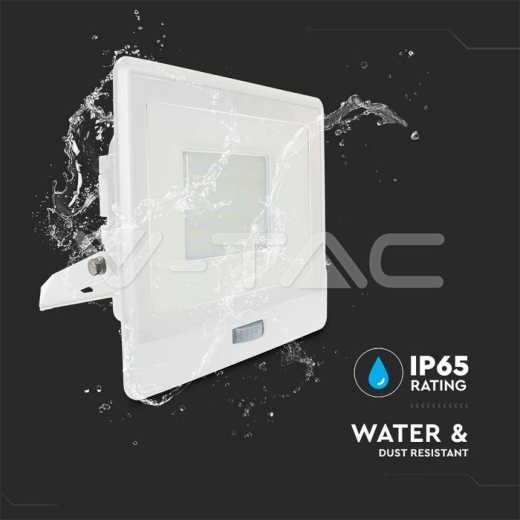 Proyector LED 50W PIR Sensor SAMSUNG Chip Cuerpo Blanco6500K - 7