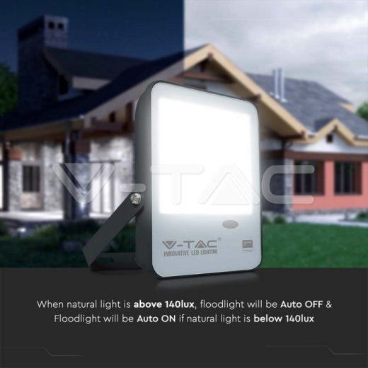 50W LED Sensor Day Light Floodlight SAMSUNG Chip 100 lm/W Black Body 6500K - 3