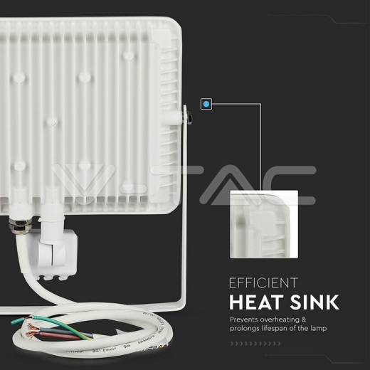 Proyector de LED 50W con Sensor SAMSUNG Chip cuerpo blanco 3000K - 8