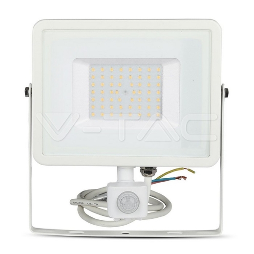 Proyector de LED 50W con Sensor SAMSUNG Chip cuerpo blanco 4000K - 5