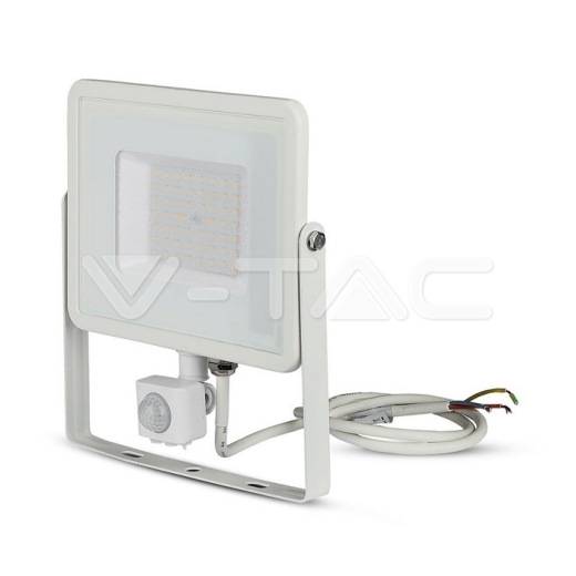 50W LED Sensor Floodlight SAMSUNG Chip Cut-OFF Function White Body 6400K - 2