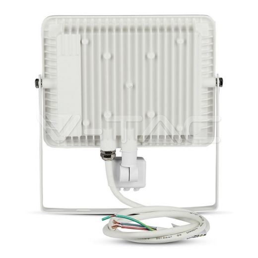 50W LED Sensor Floodlight SAMSUNG Chip Cut-OFF Function White Body 6400K - 4