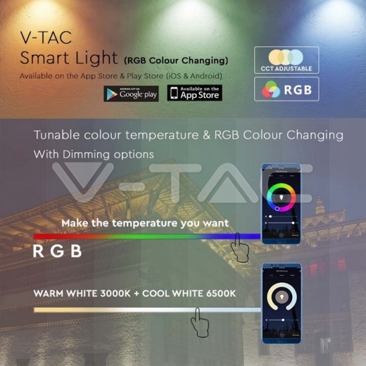 Proyector LED 50W WIFI Smart RGB+WW+CW Compatible con Amazon Alexa y Google Home - 9