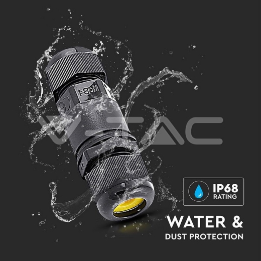 Conector negro IP68 5-9mm - 3