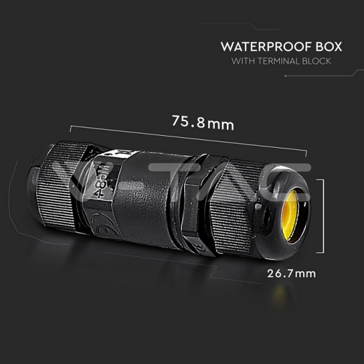 Conector negro IP68 5-9mm - 5