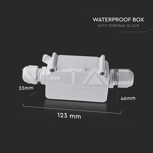 Caja Impermeable con Terminal de bloqueo Blanco - 8