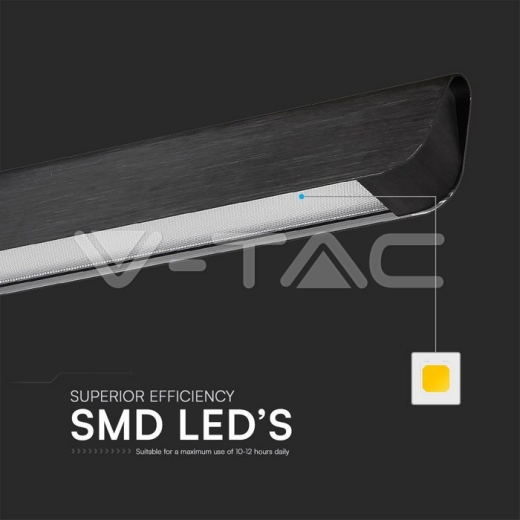 Luz de suspensión colgante lineal LED de 36W tipo CCT: 3 en 1 Negro - 3