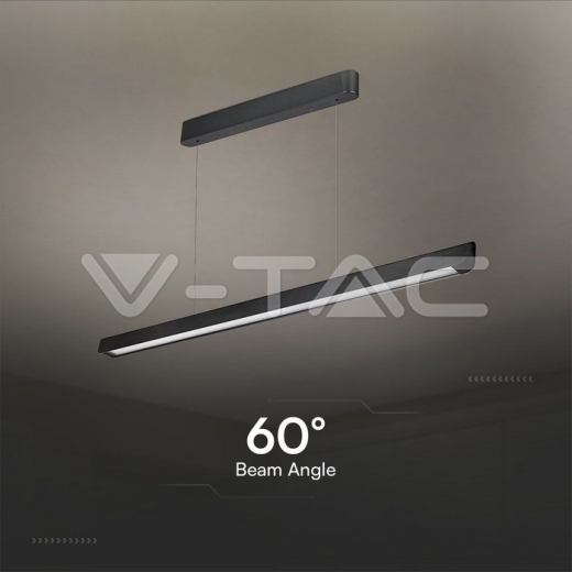 Luz de suspensión colgante lineal LED de 36W tipo CCT: 3 en 1 Negro - 6