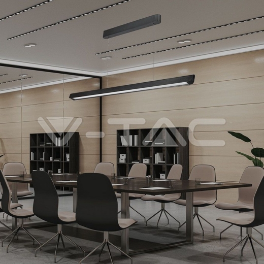 Luz de suspensión colgante lineal LED de 36W tipo CCT: 3 en 1 Negro - 8