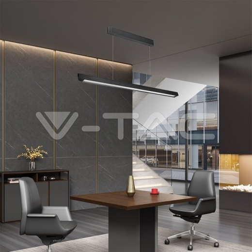 Luz de suspensión colgante lineal LED de 36W tipo CCT: 3 en 1 Negro - 9