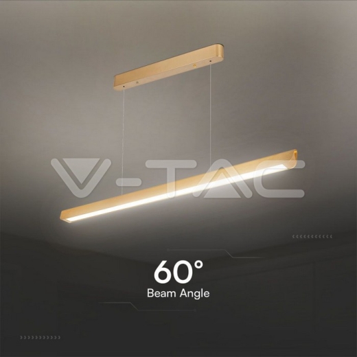 Luz de suspensión colgante lineal LED de 36 W tipo CCT: 3 en 1 Oro mate - 6