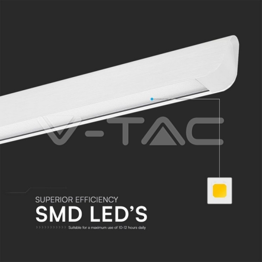 36W LED Linear Hanging Suspension Light Diffuser Plate Type-CCT:3IN1 White - 3