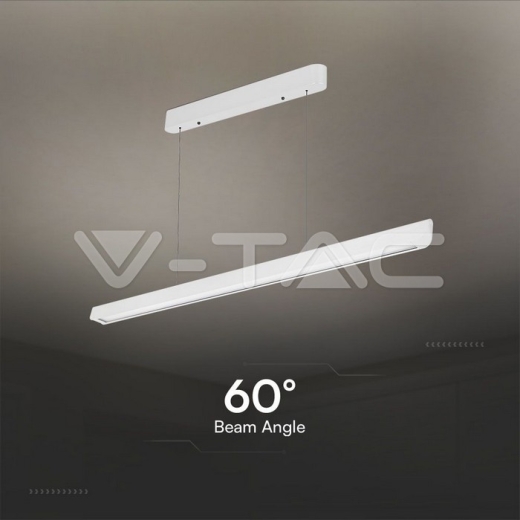 36W LED Linear Hanging Suspension Light Diffuser Plate Type-CCT:3IN1 White - 6