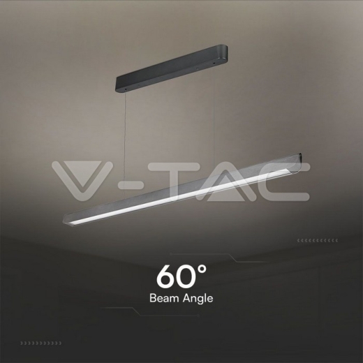 Luz de suspensión colgante lineal LED de 36 W tipo CCT: 3 en 1 Gris mate - 6