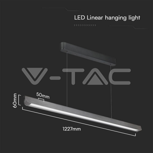 Luz de suspensión colgante lineal LED de 36 W tipo CCT: 3 en 1 Gris mate - 7