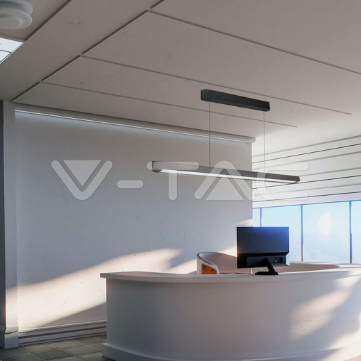 Luz de suspensión colgante lineal LED de 36 W tipo CCT: 3 en 1 Gris mate - 9