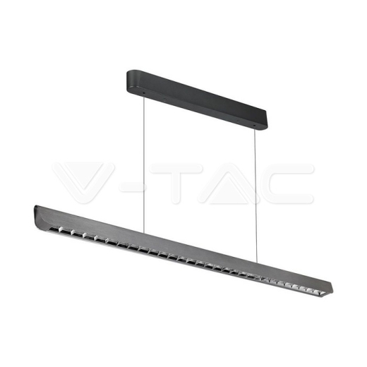 Luz de suspensión colgante lineal LED de 36 W Tipo de lente CCT: 3 en 1 Gris mate - 1