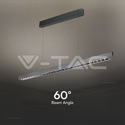 Luz de suspensión colgante lineal LED de 36 W Tipo de lente CCT: 3 en 1 Gris mate - 6
