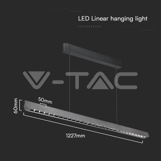Luz de suspensión colgante lineal LED de 36 W Tipo de lente CCT: 3 en 1 Gris mate - 7