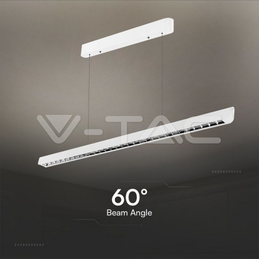 Luz de suspensión colgante lineal LED de 36 W tipo CCT: 3 en 1 Blanco - 6