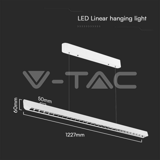 Luz de suspensión colgante lineal LED de 36 W tipo CCT: 3 en 1 Blanco - 7