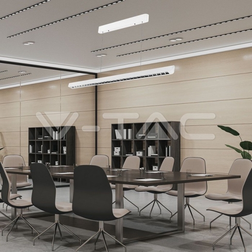 Luz de suspensión colgante lineal LED de 36 W tipo CCT: 3 en 1 Blanco - 8