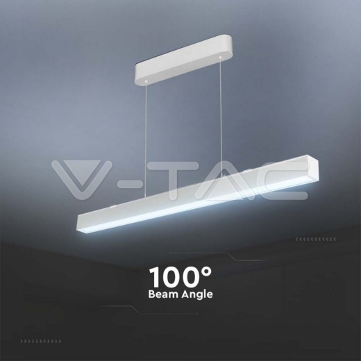 40W LED Linear Hanging Light 3 in 1 White Body - 5