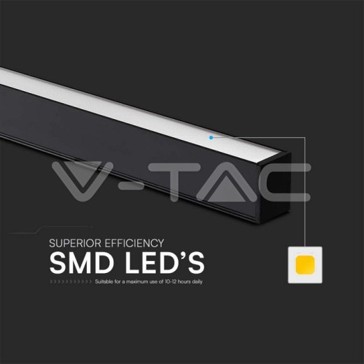 Lámpara colgante lineal LED de 40 W 3 en 1 cuerpo negro - 2