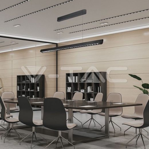 Luz de suspensión colgante lineal LED de 36 W tipo CCT: 3 en 1 Negro - 8