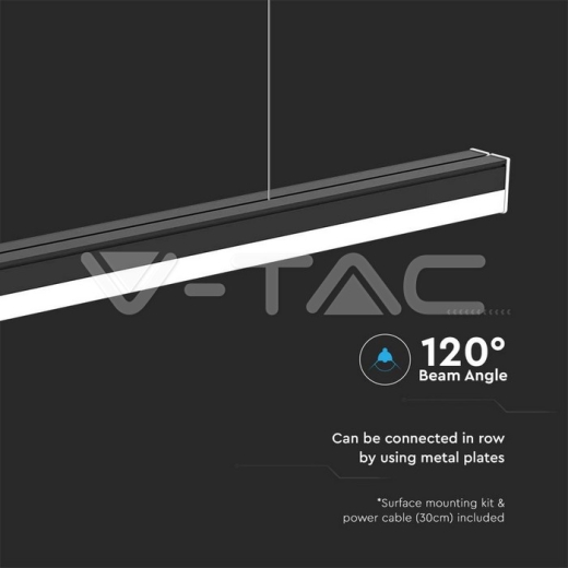 Luz Lineal LED 40W Cuerpo Negro 6500K - 5
