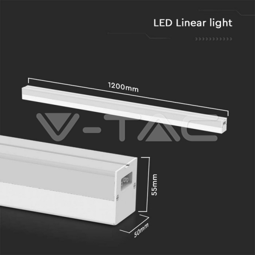 Foco Lineal LED 40W Cuerpo Blanco 4000K - 6