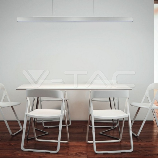 LED Linear Light SAMSUNG Chip 40W Hanging Suspension White Body 4000K 1200x35x67mm - 8