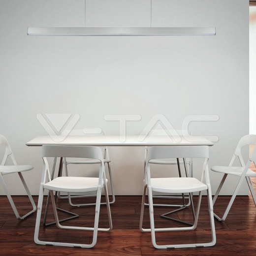 LED Linear Light SAMSUNG Chip 40W Hanging Suspension Silver Body 6400K - 13