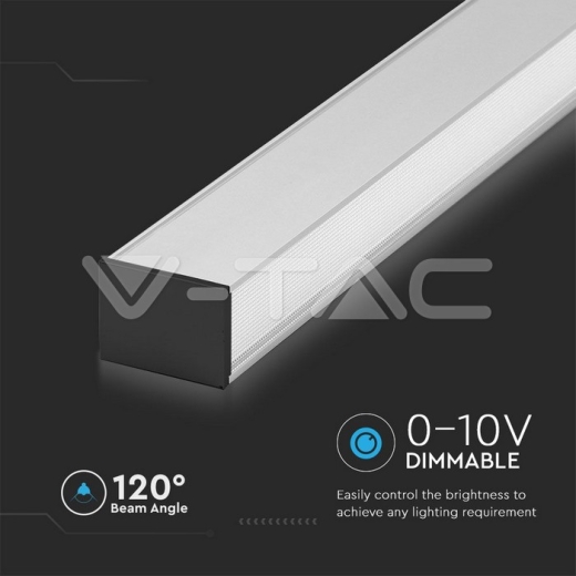 LED Linear Light SAMSUNG Chip 40W Hanging Suspension White Body 4000K 1200x50x65mm - 7