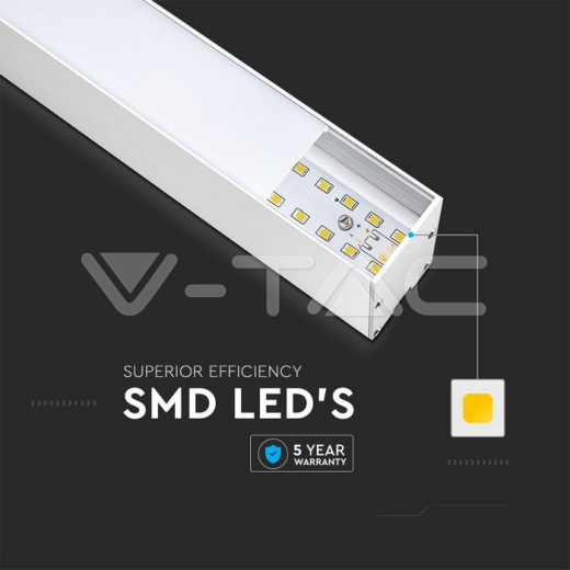LED Linear Light SAMSUNG Chip 40W Hanging Suspension White Body 6400K 1200x35x67mm - 5