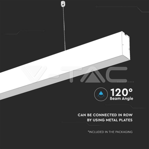 LED Linear Light SAMSUNG Chip 40W Hanging Suspension White Body 6400K 1200x35x67mm - 6