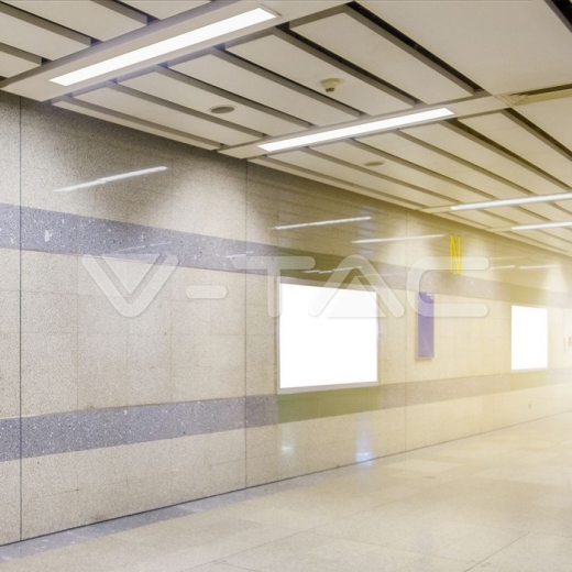 LED Linear Light SAMSUNG Chip 40W Recessed Silver Body 4000K 1211x70x35mm - 12