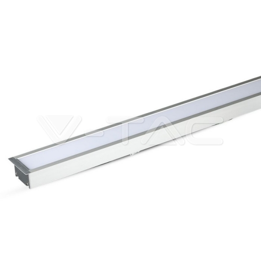 LED Linear Light SAMSUNG Chip 40W Recessed Silver Body 4000K 1211x70x35mm - 1